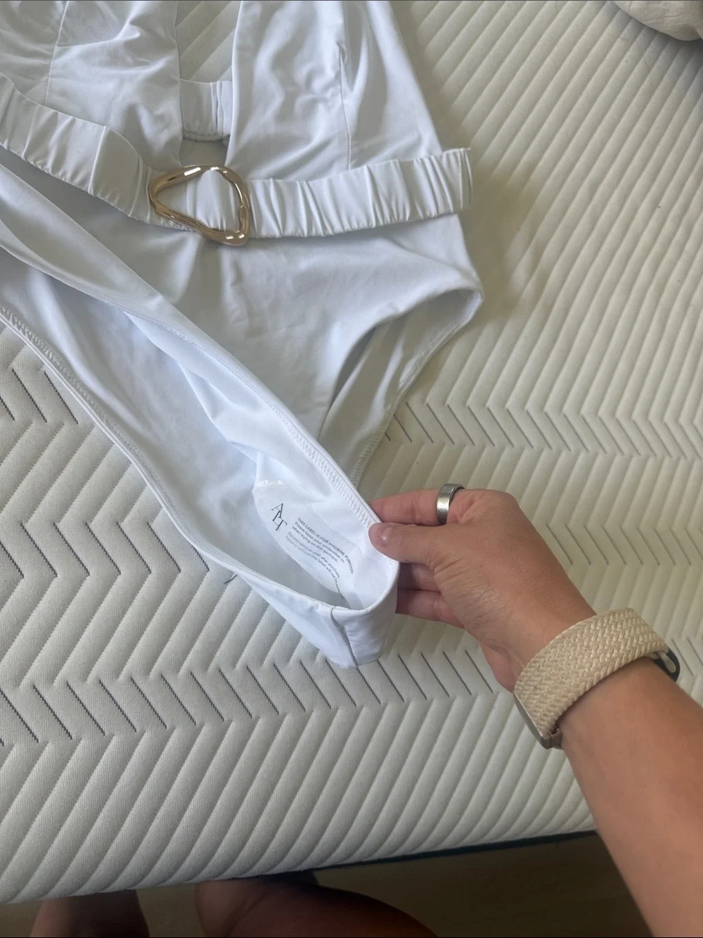 NWT ALT Swim / Celeste Plunge One Piece - White - L - Picture 3 of 4